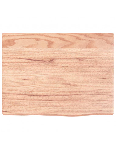 Ripiano Muro Marrone Chiaro 40x30x2 cm Massello Rovere Trattato