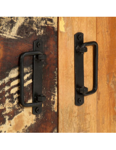 Libreria a 4 Livelli Legno Massello di Recupero 80x30x180 cm 2