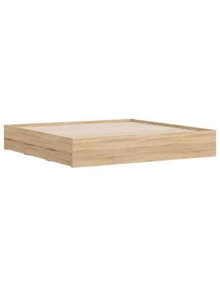 Giroletto Cassetti Rovere Sonoma 160x200 cm Legno Multistrato