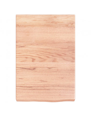 Piano Bagno Marrone 40x60x(2-6) cm Legno Massello Trattato