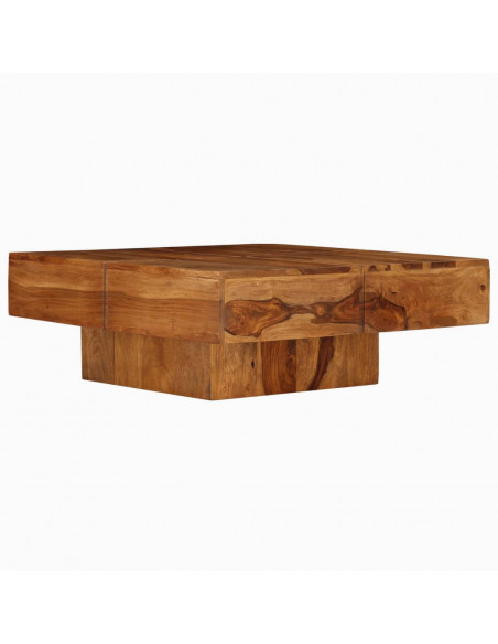 Tavolino da Salotto 80x80x30 cm in Legno Massello di Acacia