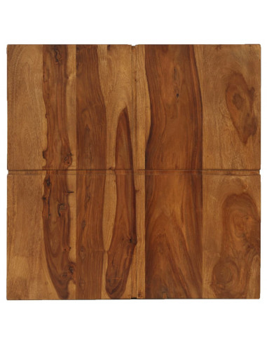 Tavolino da Salotto 80x80x30 cm in Legno Massello di Acacia