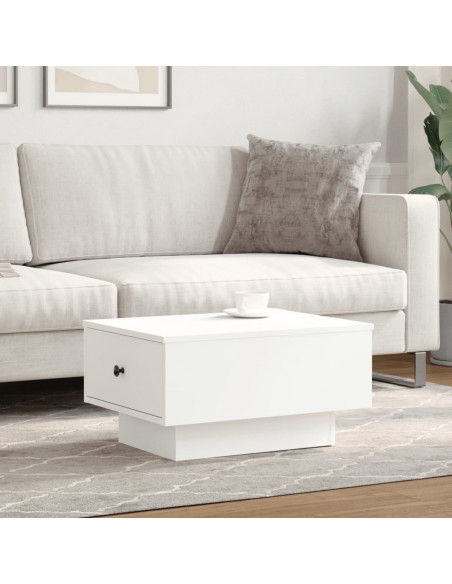 Tavolino da Salotto Bianco 60x45x31 cm in Legno Multistrato