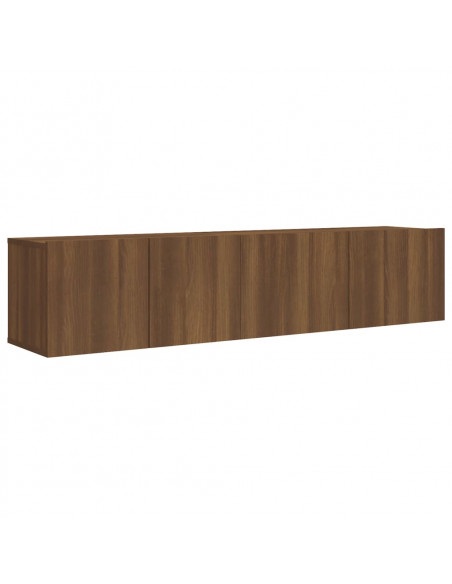 Set Mobili Porta TV 2 pz Rovere Marrone in Legno Multistrato
