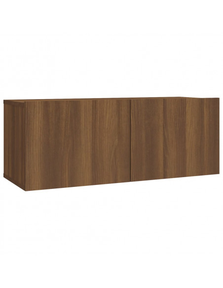 Set Mobili Porta TV 2 pz Rovere Marrone in Legno Multistrato