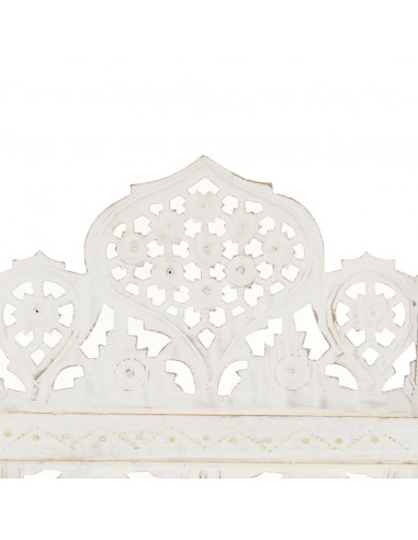 Divisorio 3 Pannelli Intagliato Bianco 120x165cm Mango Massello