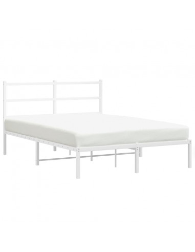 Giroletto con Testiera Metallo Bianco 140x190 cm