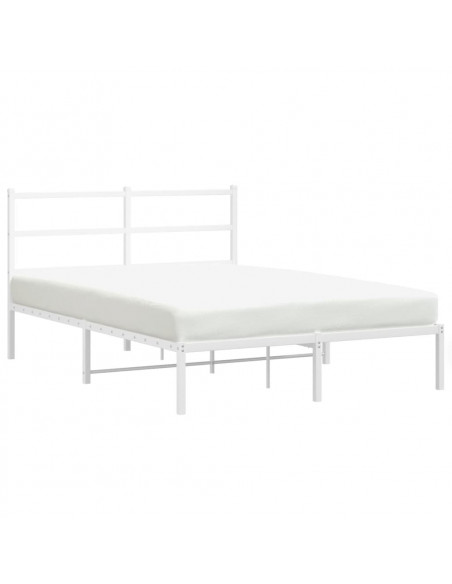 Giroletto con Testiera Metallo Bianco 140x190 cm