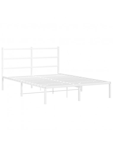 Giroletto con Testiera Metallo Bianco 140x190 cm