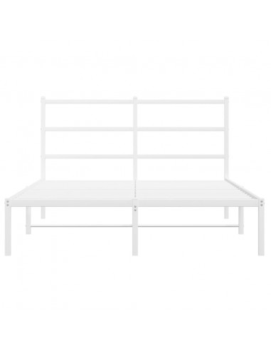 Giroletto con Testiera Metallo Bianco 140x190 cm