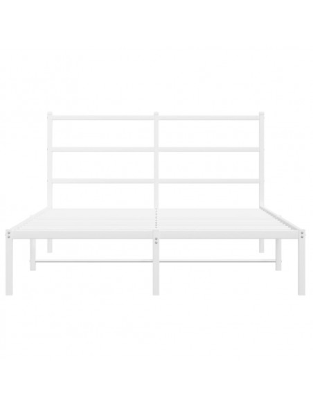 Giroletto con Testiera Metallo Bianco 140x190 cm