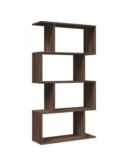 Libreria 4 Ripiani Rovere Marrone 70x24x129 cm in Truciolato