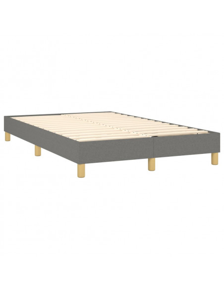 Giroletto a Molle con Materasso Grigio Scuro 120x200 cm Tessuto