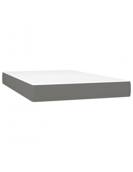 Giroletto a Molle con Materasso Grigio Scuro 120x200 cm Tessuto