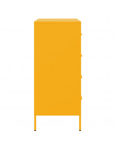 Credenza Giallo Senape 68x39x89 cm in Acciaio 2