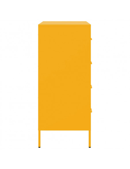 Credenza Giallo Senape 68x39x89 cm in Acciaio