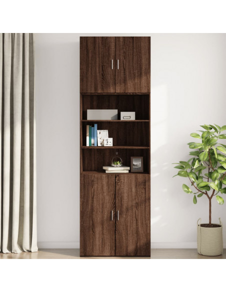 Mobile a Parete Rovere Marrone 80x42,5x64 cm Legno Multistrato