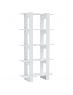 Libreria/Divisorio Bianco Lucido 80x30x160 cm 2