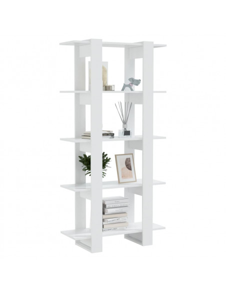 Libreria/Divisorio Bianco Lucido 80x30x160 cm
