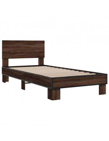 Giroletto Rovere Marrone 100x200 cm Legno Multistrato e Metallo