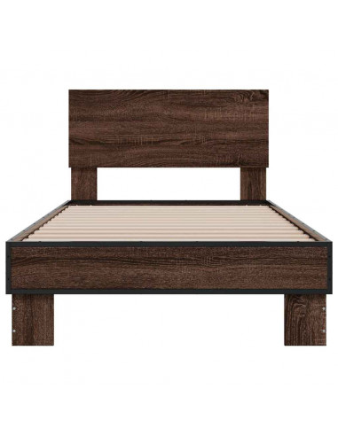 Giroletto Rovere Marrone 100x200 cm Legno Multistrato e Metallo