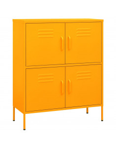 Armadietto Giallo Senape 80x35x101,5 cm in Acciaio 2