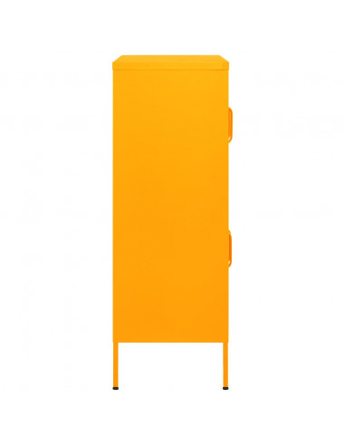 Armadietto Giallo Senape 80x35x101,5 cm in Acciaio