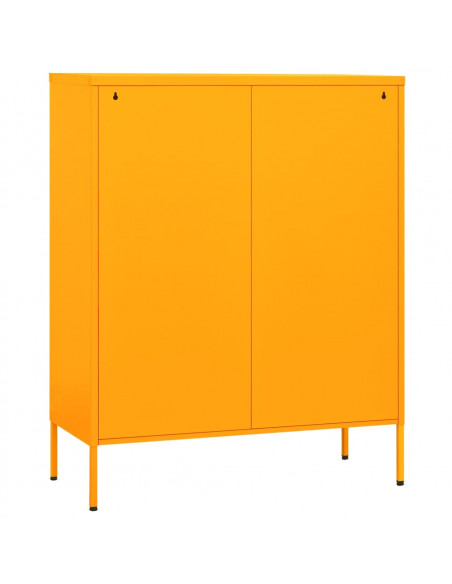 Armadietto Giallo Senape 80x35x101,5 cm in Acciaio