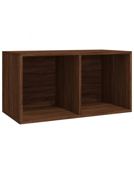 Contenitore Vinili Rovere Marrone 71x34x36 cm Legno Multistrato