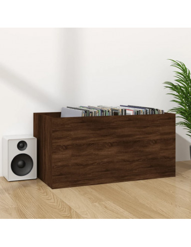 Contenitore Vinili Rovere Marrone 71x34x36 cm Legno Multistrato