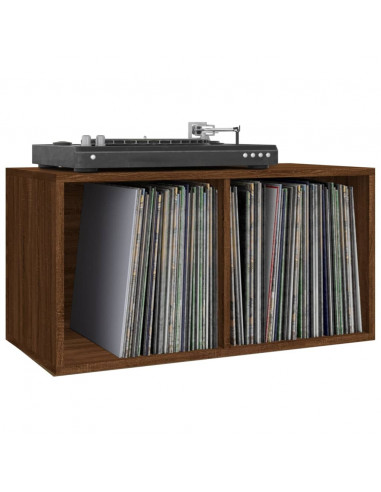 Contenitore Vinili Rovere Marrone 71x34x36 cm Legno Multistrato