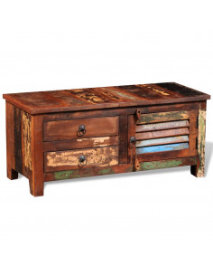 Mobile Porta TV Multimediale in Legno Massello di Recupero 2