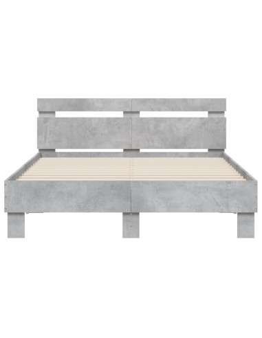 Giroletto Testiera Grigio Cemento 135x190 cm Legno Multistrato