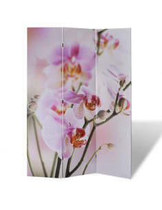 Paravento Pieghevole 120x170 cm con Stampa Fiore 2