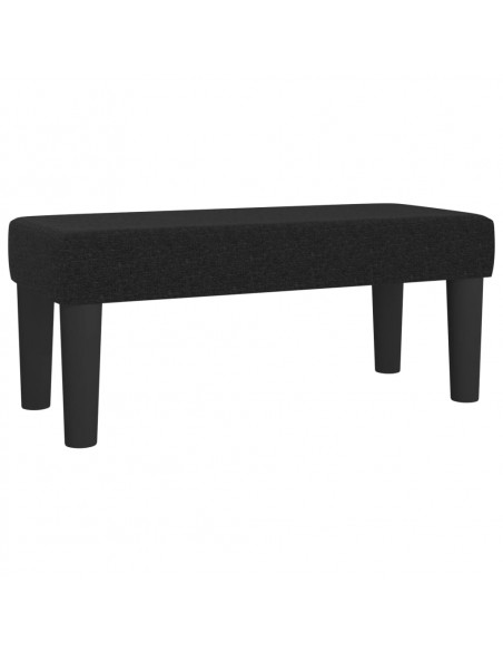 Giroletto a Molle con Materasso Nero 100x200 cm in Tessuto