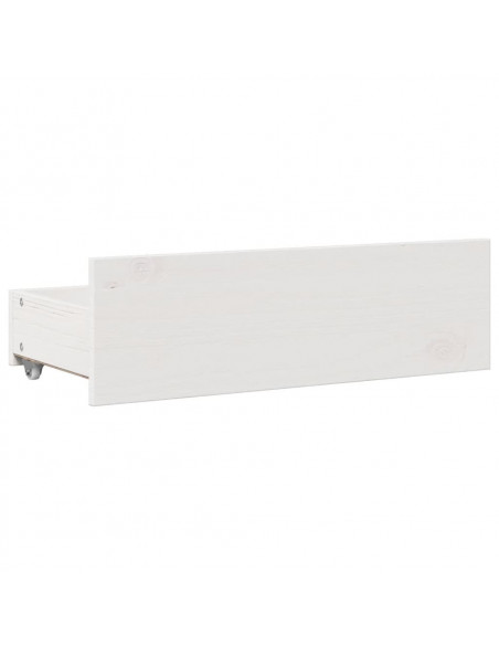 Letto Libreria senza Materasso Bianco 135x190 cm Legno di Pino