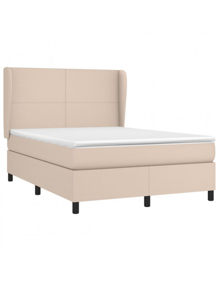 Giroletto a Molle con Materasso Cappuccino 140x190cm Similpelle