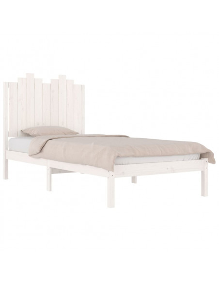 Giroletto in Legno Massello Bianco 75x190 cm Small Single