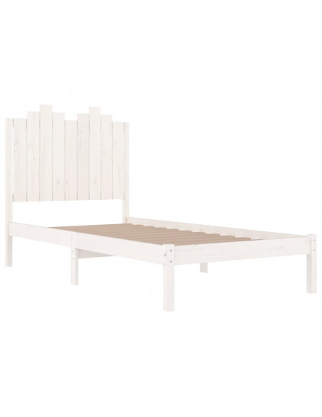 Giroletto in Legno Massello Bianco 75x190 cm Small Single