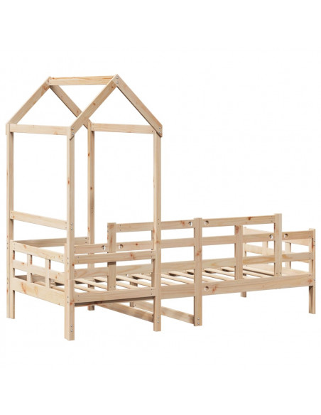 Dormeuse con Tetto 90x190 cm in Legno Massello di Pino