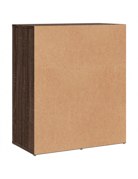 Credenze 2 pz Rovere Marrone 60x31x70 cm in Legno Multistrato