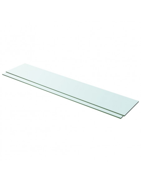 Mensole in Vetro Trasparente 2 pz 100x20 cm