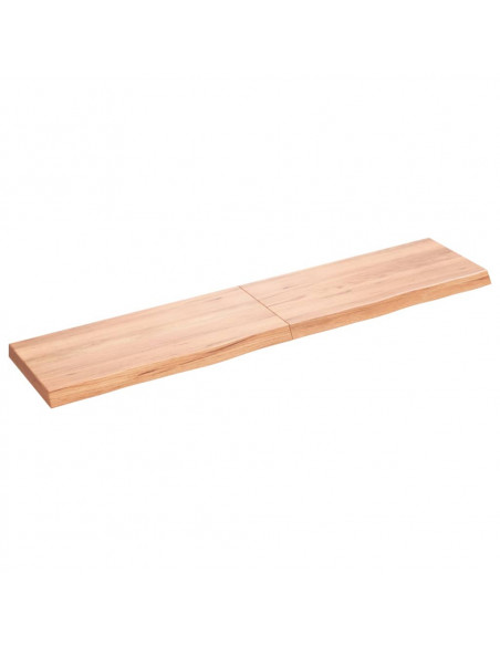 Piano Bagno Marrone 180x40x(2-6) cm Legno Massello Trattato