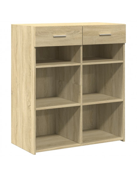 Credenza Rovere Sonoma 80x42,5x93 cm in Legno Multistrato