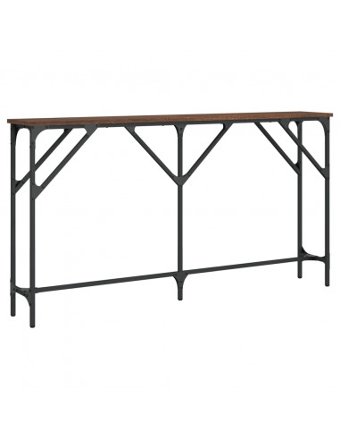 Tavolino Consolle Rovere Marrone 140x23x75 cm Legno Multistrato