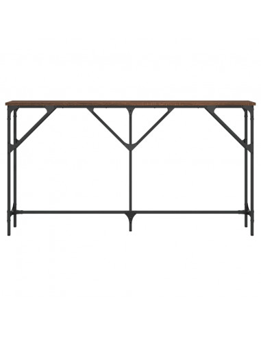 Tavolino Consolle Rovere Marrone 140x23x75 cm Legno Multistrato