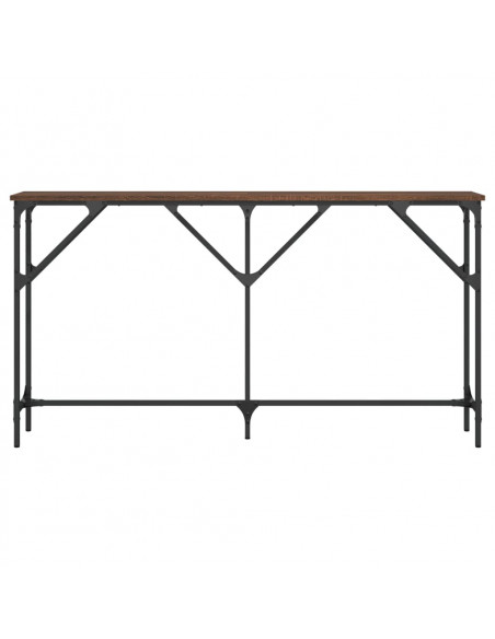 Tavolino Consolle Rovere Marrone 140x23x75 cm Legno Multistrato