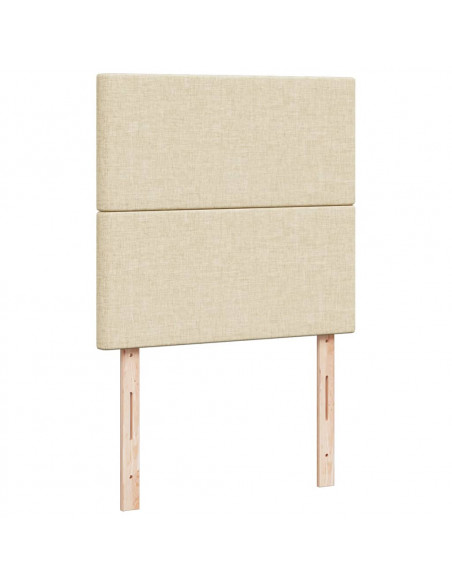 Giroletto a Molle con Materasso Crema 100x200 cm in Tessuto