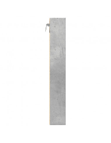 Armadietto Vetrina Grigio Cemento 60x8,5x58 cm Multistrato