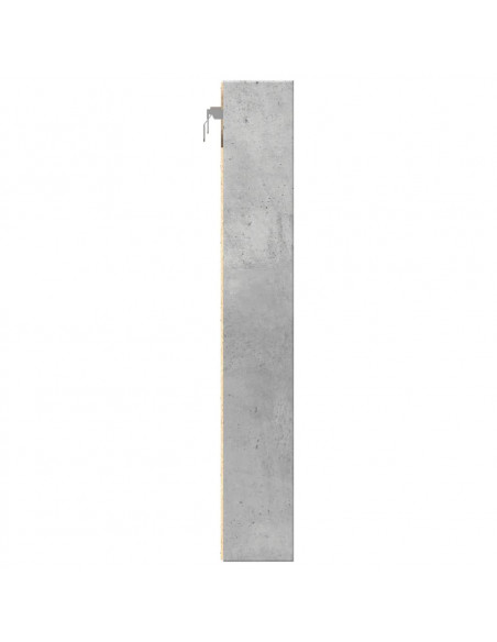 Armadietto Vetrina Grigio Cemento 60x8,5x58 cm Multistrato